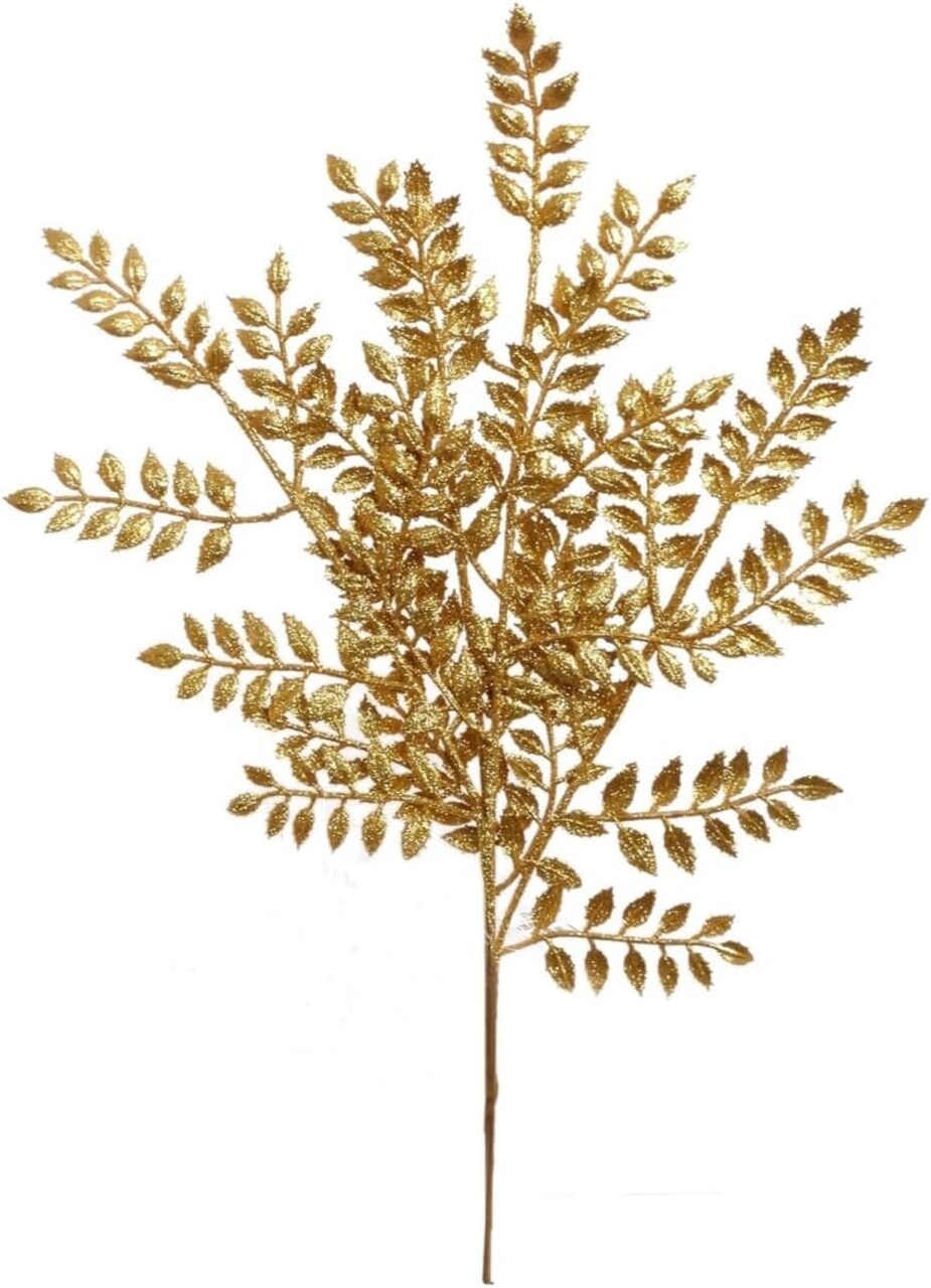 23" Gold Glitter Ash Spray - Set of 4, Festive Holiday Accents, Ideal for Christmas Decor & Floral Arrangements - Perfect for Home, Office - 2024 Christmas Collection, Floral Home by Artificial Flowers